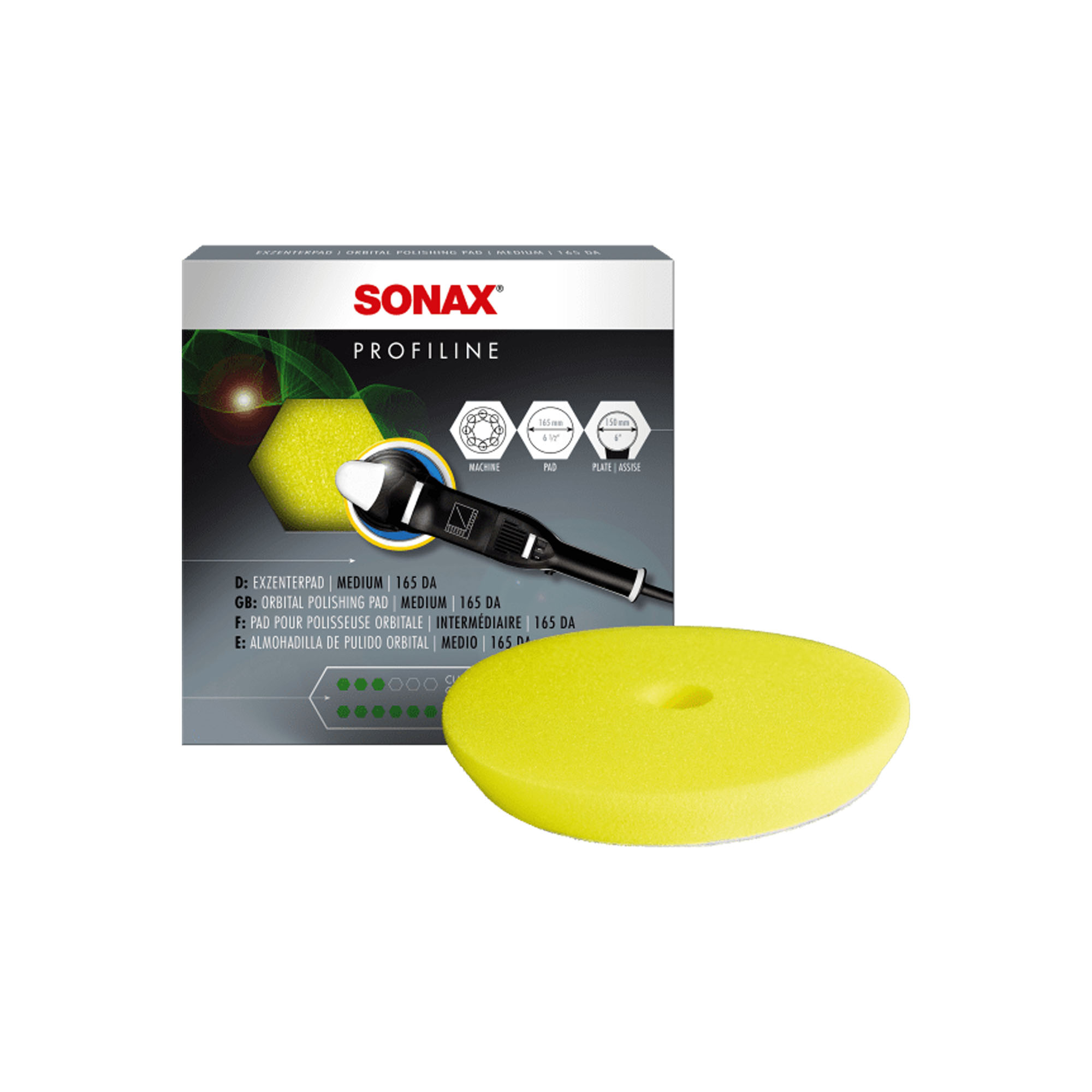 Sonax Medium Orbital Polishing Sponge 165mm